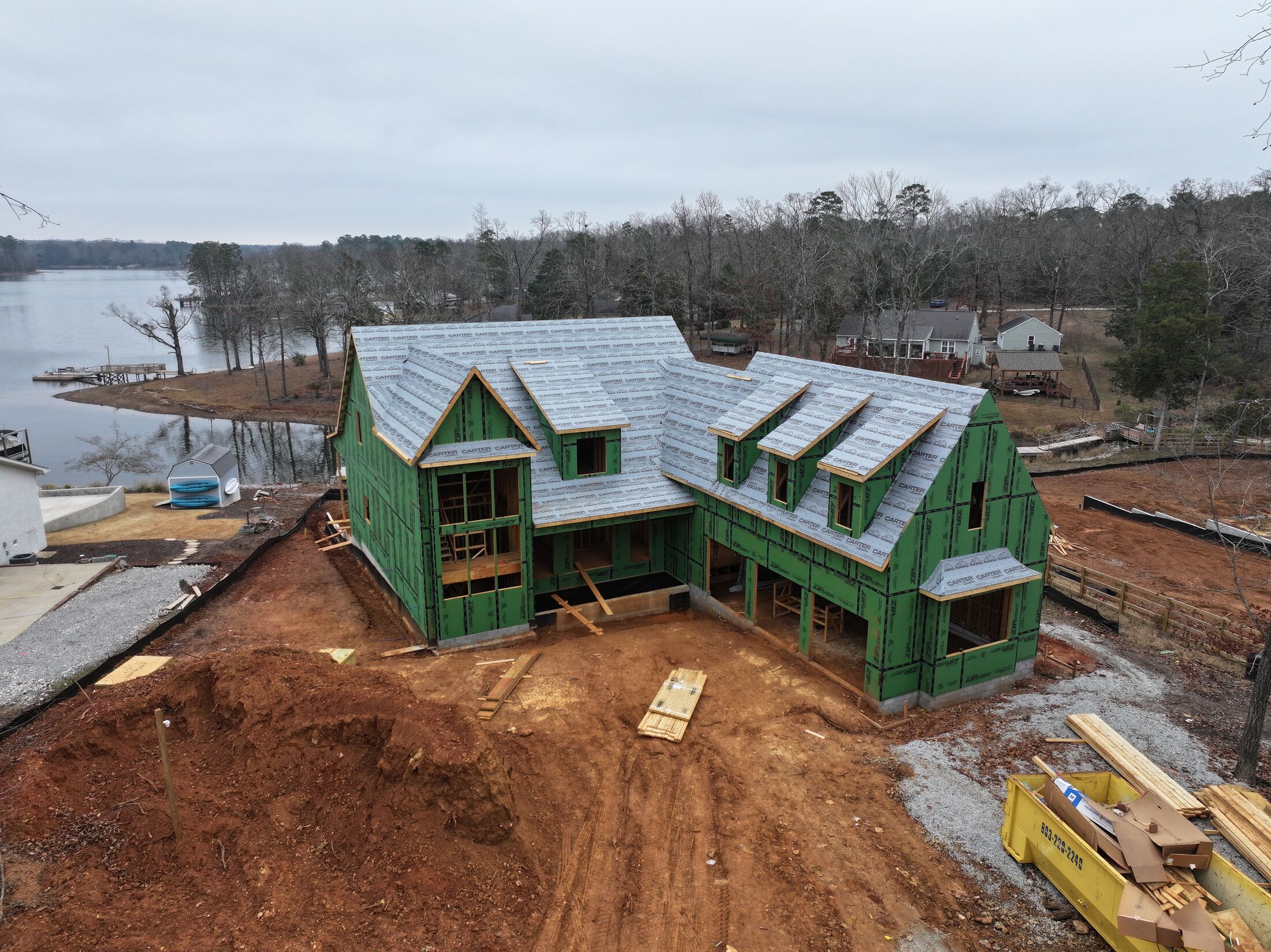 Aerial of the framed structure