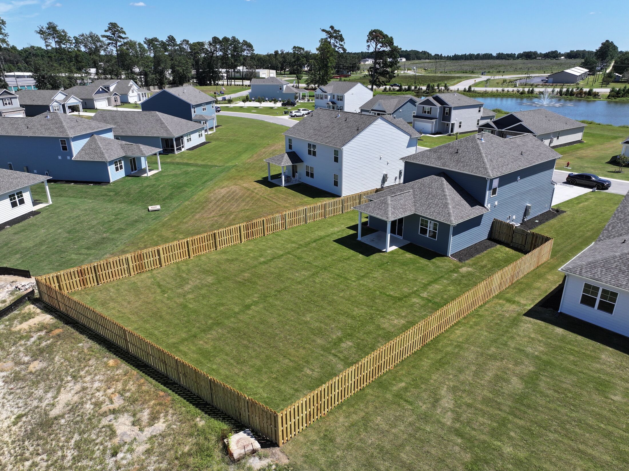 Completed fence installation